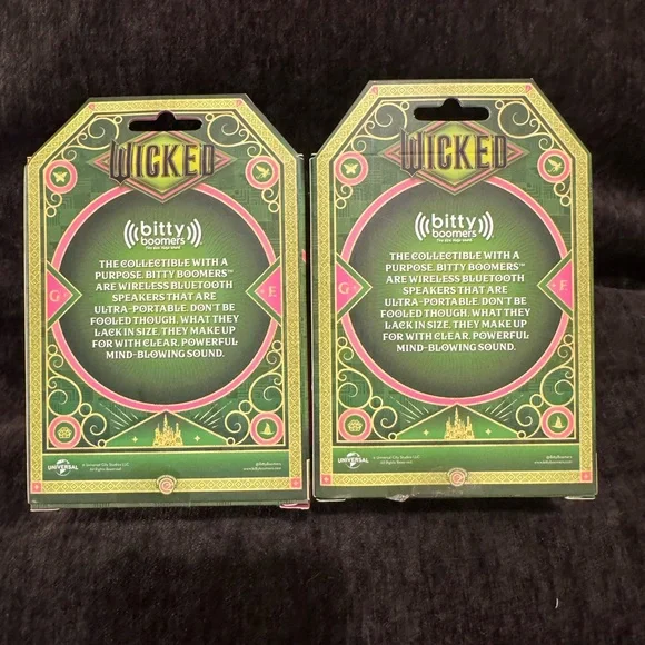 New NWT Unique Rare Lot Of 2 Wicked Wizard Of Oz Bitty Boomer Bluetooth Speakers - Picture 5 of 7